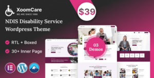 Xoomcare - NDIS Disability & Elderly Special Care WordPress Theme